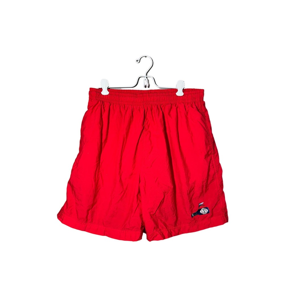 Tabasco Swim Trunk Shorts Elastic Waist Mesh Lined Flat Front Red Size L (36-38)